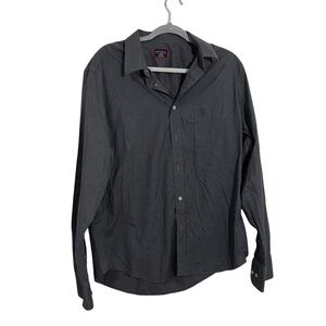 UNTUCKit Wrinkle Free Performance Gingham Marcasin-Grey Size Large Button-up